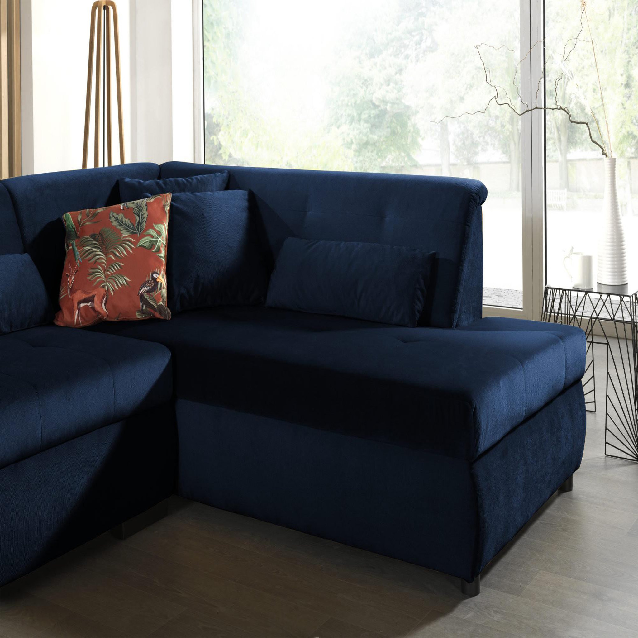 Voir la diapositive 4 : LISA DESIGN Vermont - canapé panoramique d'angle droit - 7 places - xxl - en velours