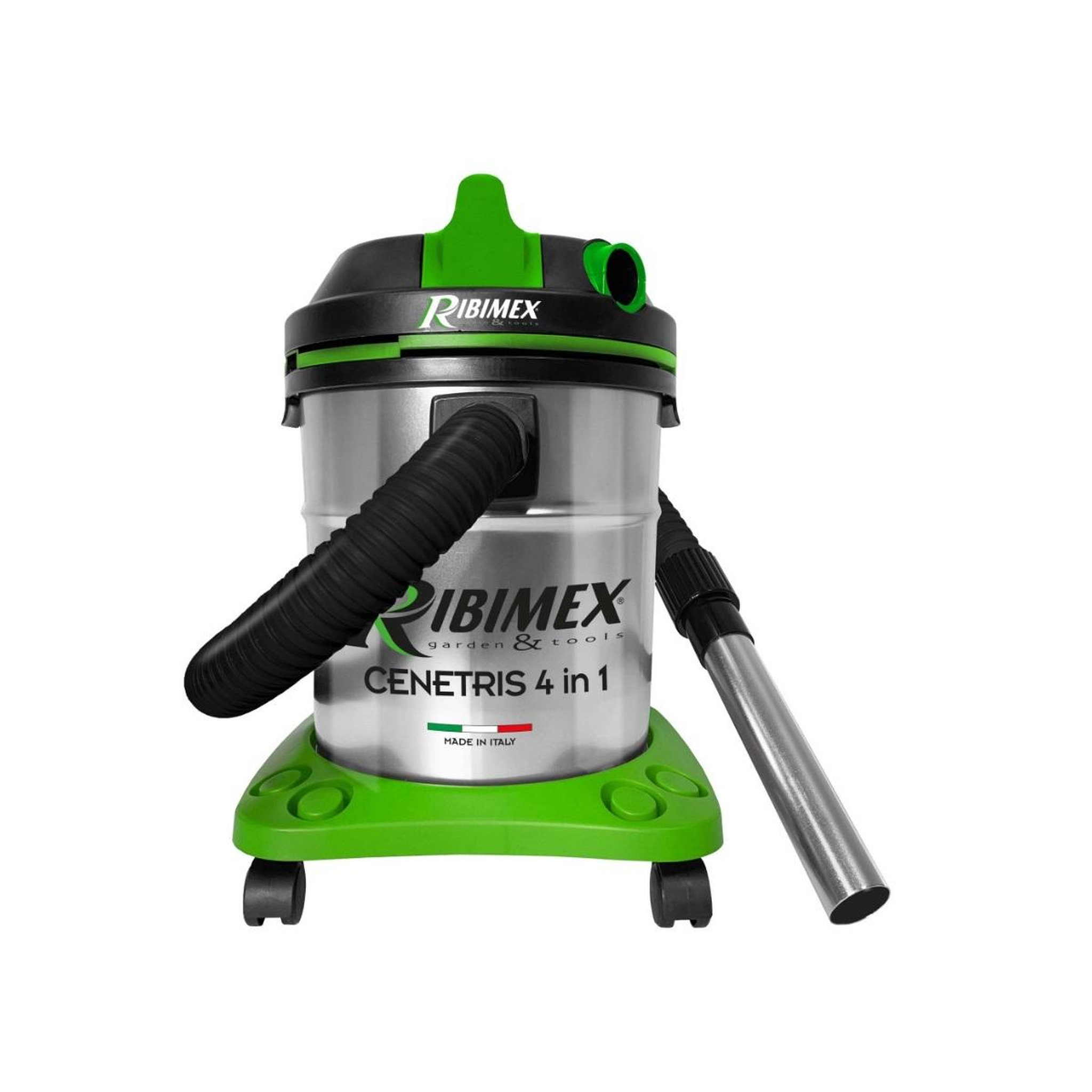 Ribimex Aspirateur cuve eau et poussière 20l 1200w vert et inox - prcen010it