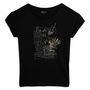 Voir la diapositive 3 : INEXTENSO T-shirt manche courte noir fantaisie femme