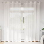 VIDAXL Rideaux en voile avec œillets 2 pcs blanc