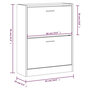 Voir la diapositive 6 : VIDAXL Armoire a chaussures Chene fume 63x24x81 cm Bois d'ingenierie
