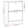 Voir la diapositive 6 : VIDAXL Armoire a chaussures Chene fume 63x24x81 cm Bois d'ingenierie