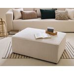 BEST MOBILIER Topaze - pouf - en tissu bouclette. Coloris disponibles : Marron, Orange, Vert, Gris, Beige