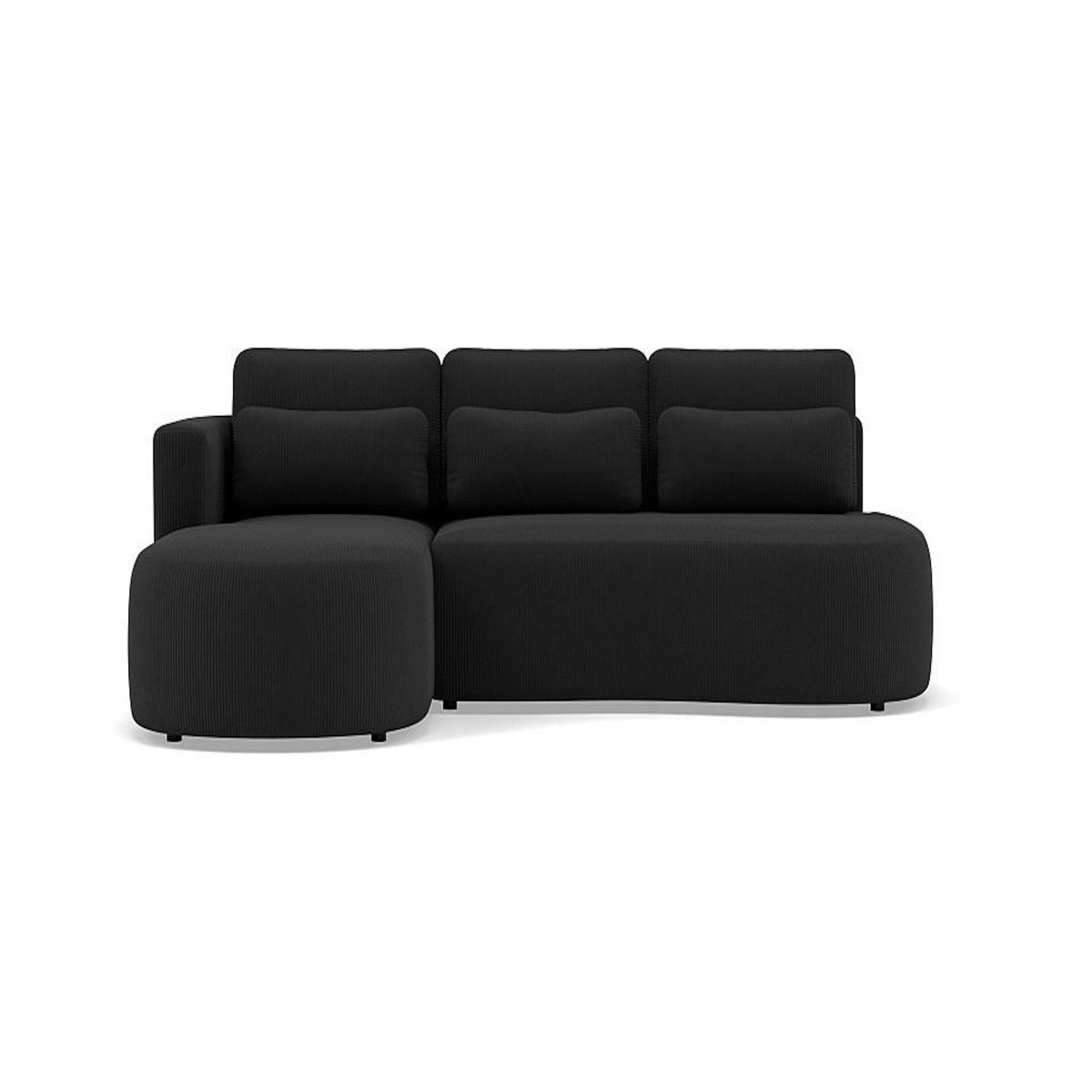 LISA DESIGN Mahina - canapé d'angle gauche 4 places convertible avec coffre en velours côtelé
