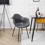 Voir la diapositive 2 : The Home Deco Factory Fauteuil GUSTAV gris