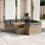 Voir la diapositive 1 : VIDAXL Salon de jardin avec coussins 9 pcs beige resine tressee