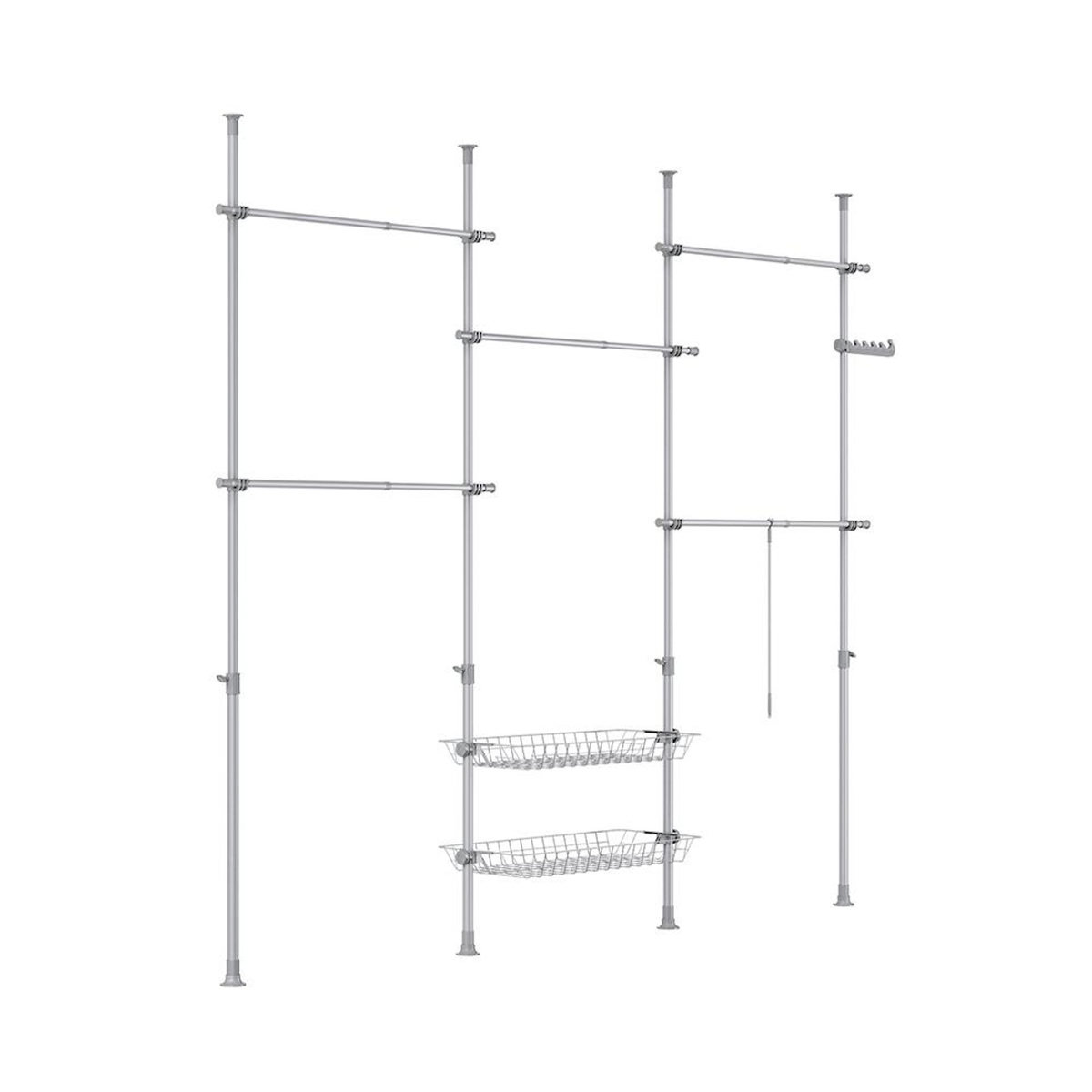 SOBUY SoBuy - Portemanteau Sur Pied à deux étagères - Fonctionnel - KLS04-II