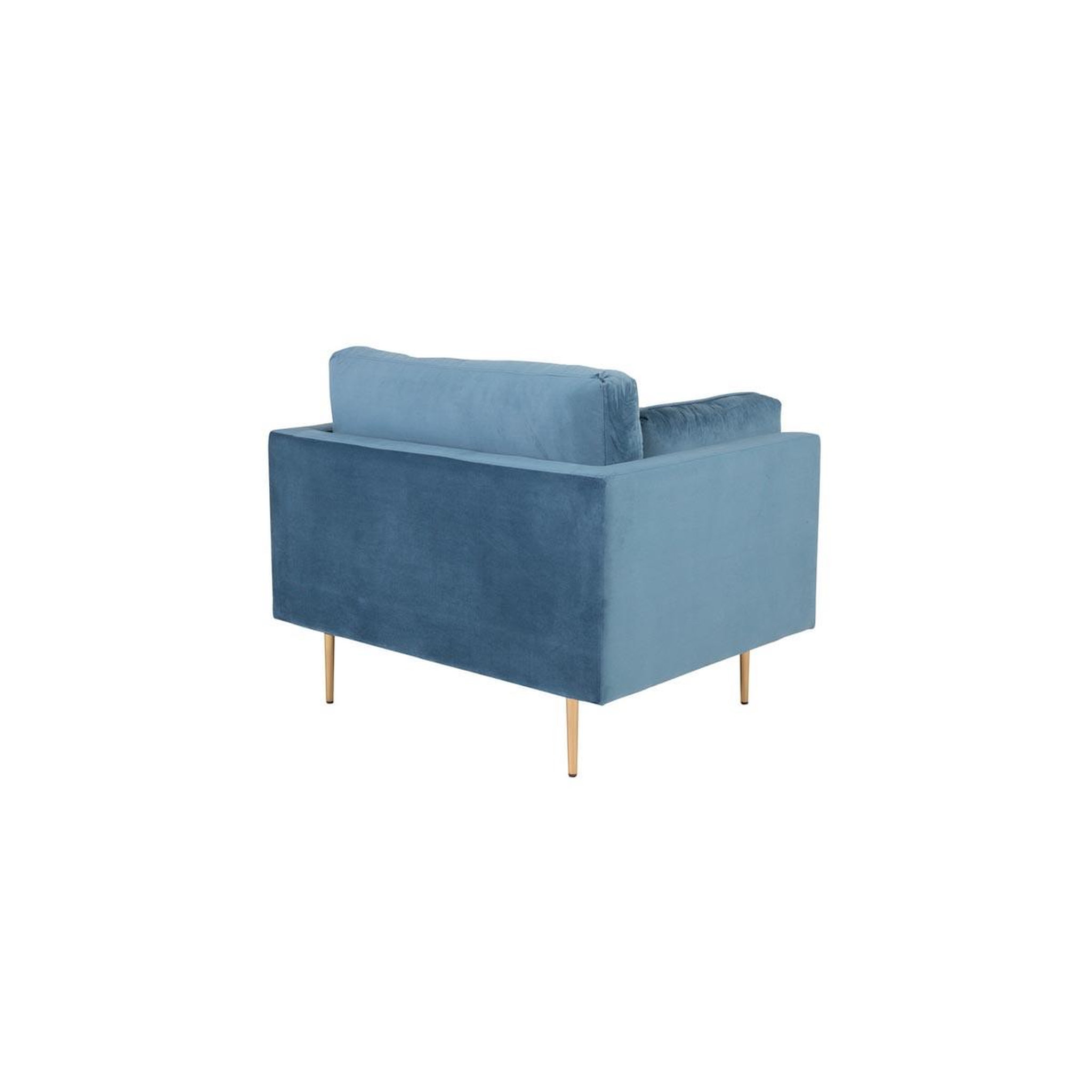 Voir la diapositive 4 : Paris Prix Fauteuil design en velours  boom  110cm bleu