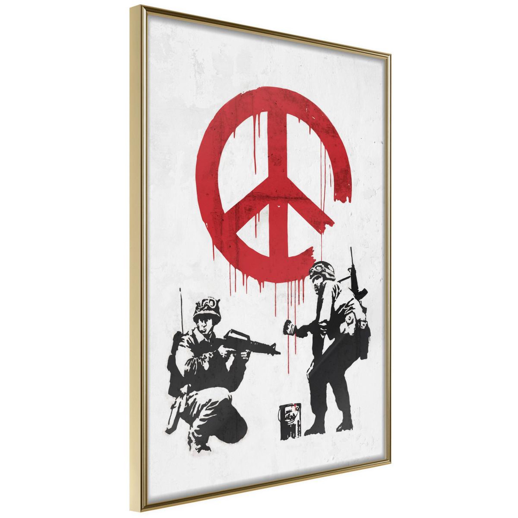 Voir la diapositive 1 : Paris Prix Affiche Murale Encadrée  Banksy CND Soldiers II