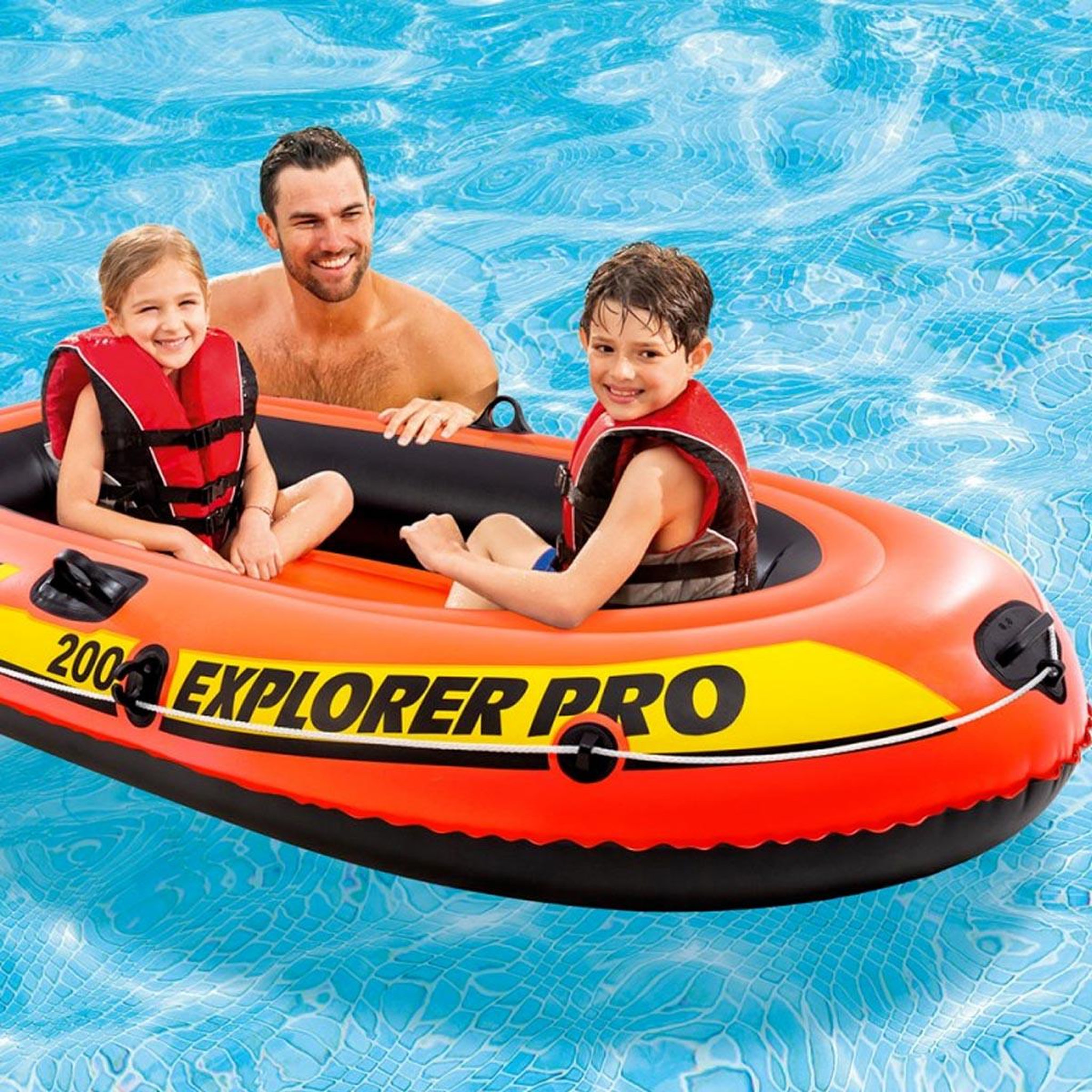 Voir la diapositive 3 : INTEX Bateau gonflable 2 places  explorer pro  orange