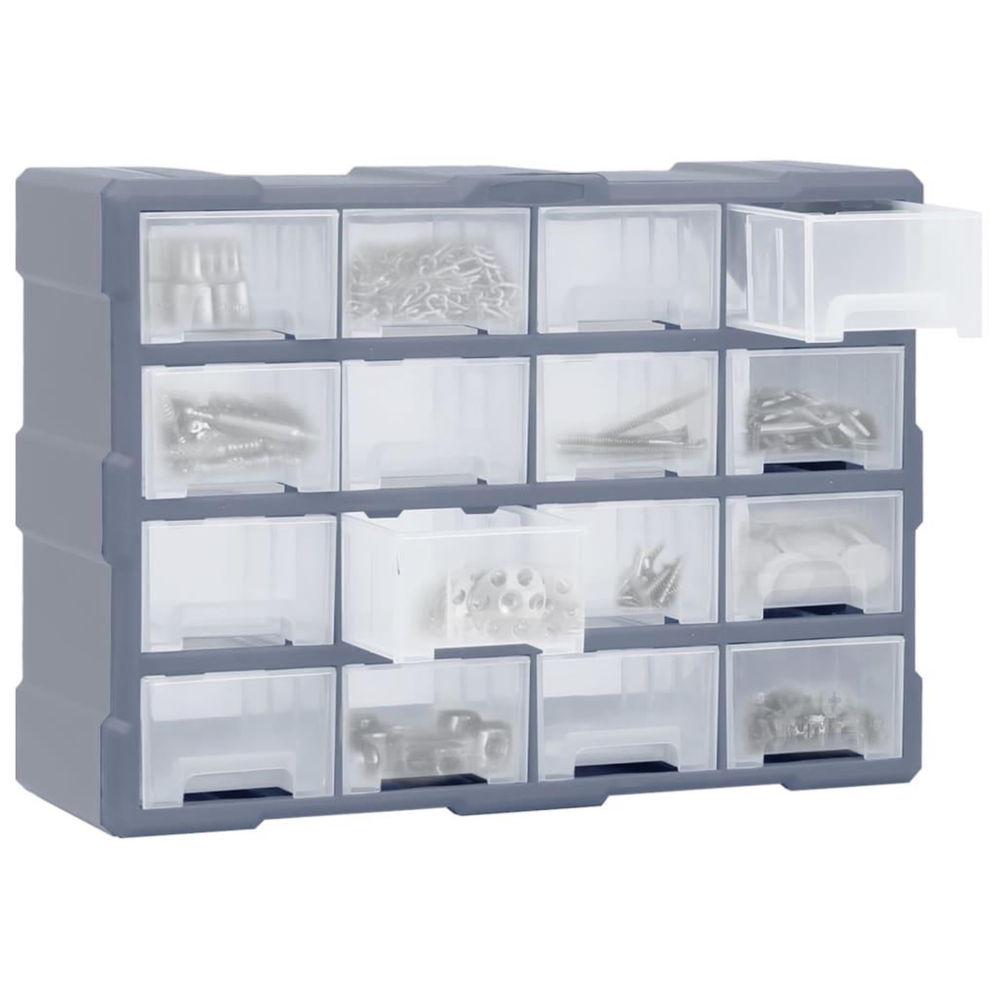 Voir la diapositive 3 : VIDAXL Organisateur multi-tiroirs avec 16 tiroirs centraux 52x16x37 cm