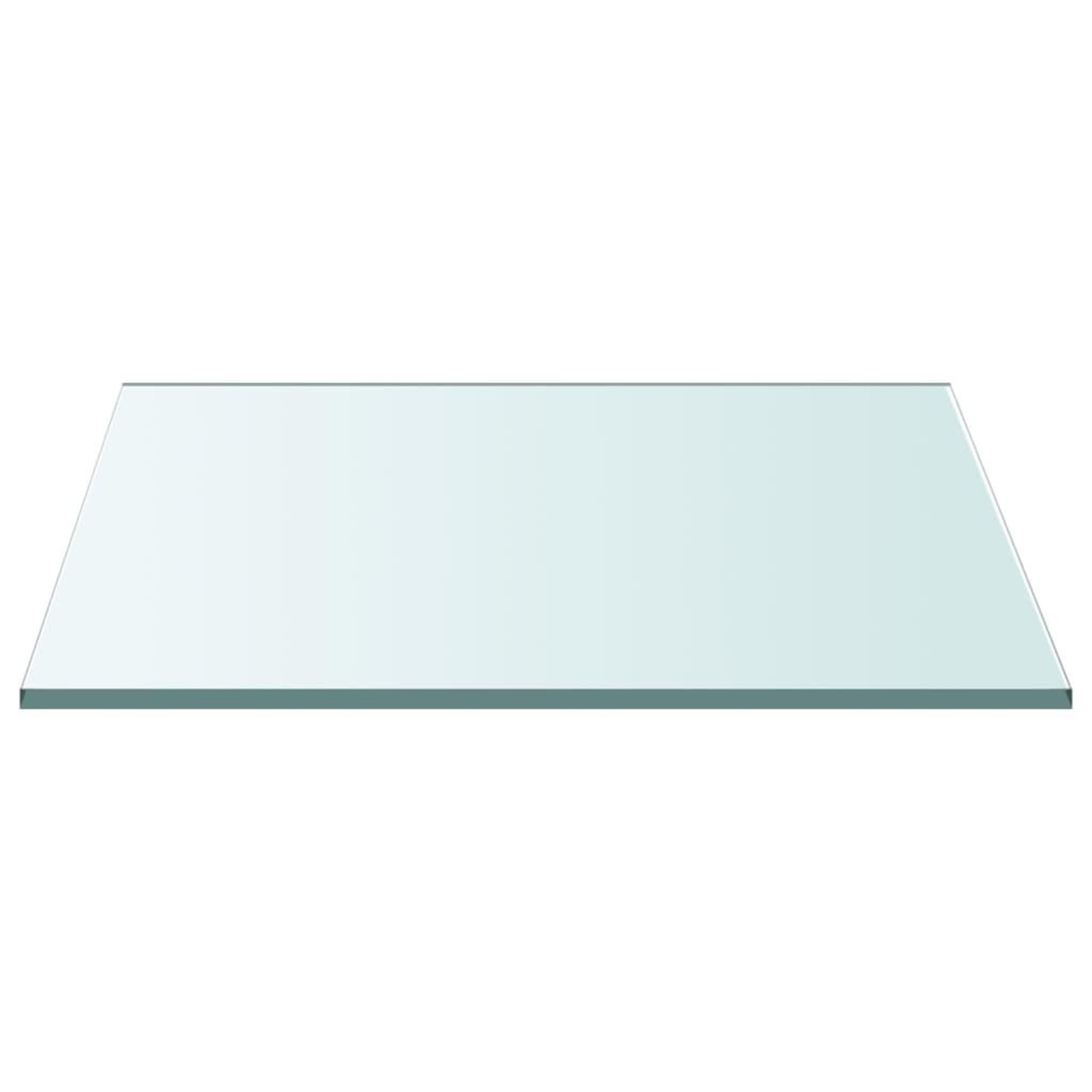 Voir la diapositive 2 : VIDAXL Dessus de table Transparent 40x40 cm Verre trempe