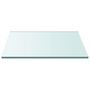 Voir la diapositive 2 : VIDAXL Dessus de table Transparent 40x40 cm Verre trempe