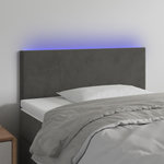VIDAXL Tete de lit a LED Gris fonce 80x5x78/88 cm Velours
