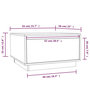 Voir la diapositive 6 : VIDAXL Table basse Gris 55x56x32 cm Bois massif de pin