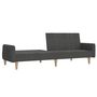 Voir la diapositive 4 : VIDAXL Canape-lit a 2 places gris fonce tissu