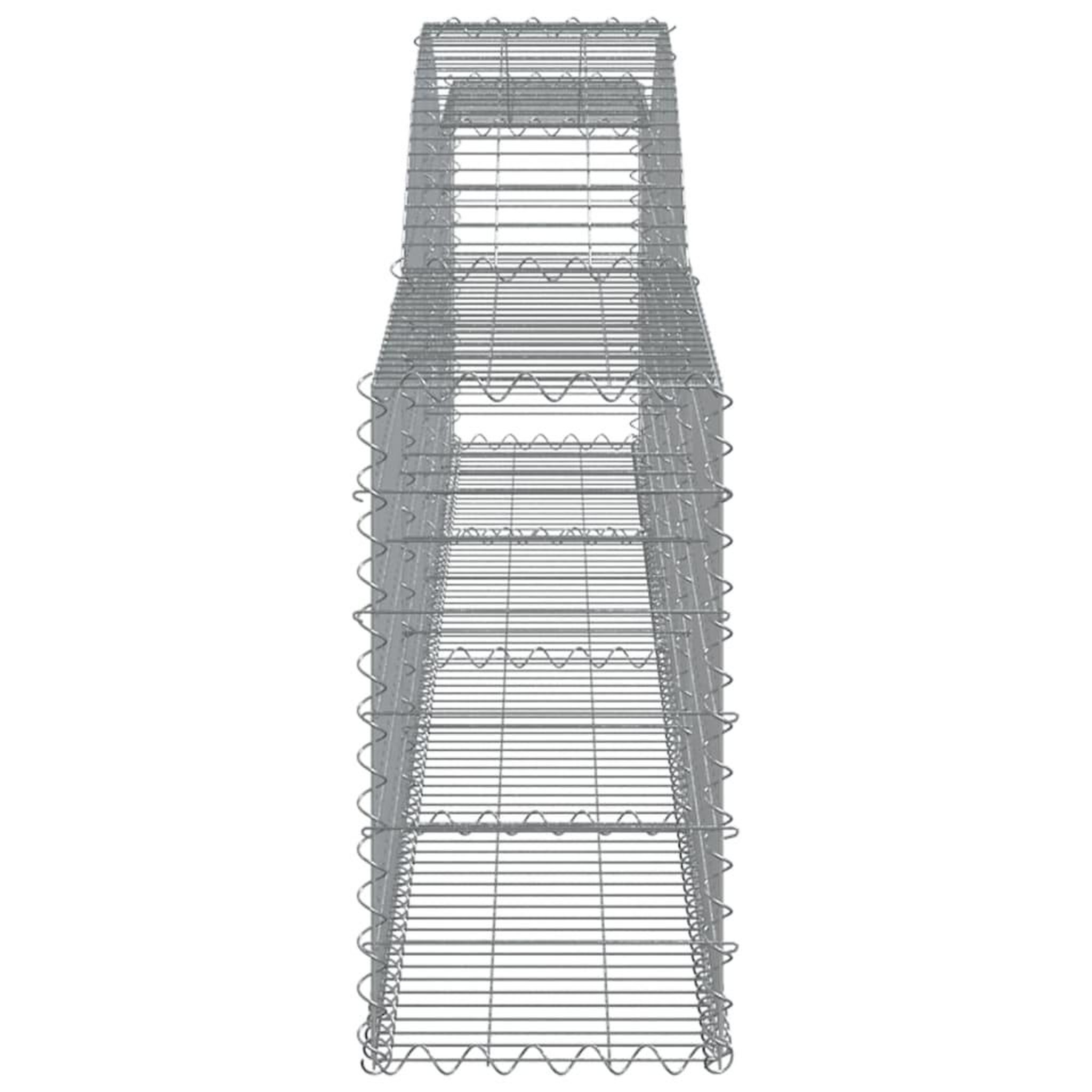 Voir la diapositive 4 : VIDAXL Panier de gabions arque 400x30x60/80 cm Fer galvanise
