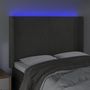 Voir la diapositive 4 : VIDAXL Tete de lit a LED Gris fonce 147x16x118/128 cm Velours