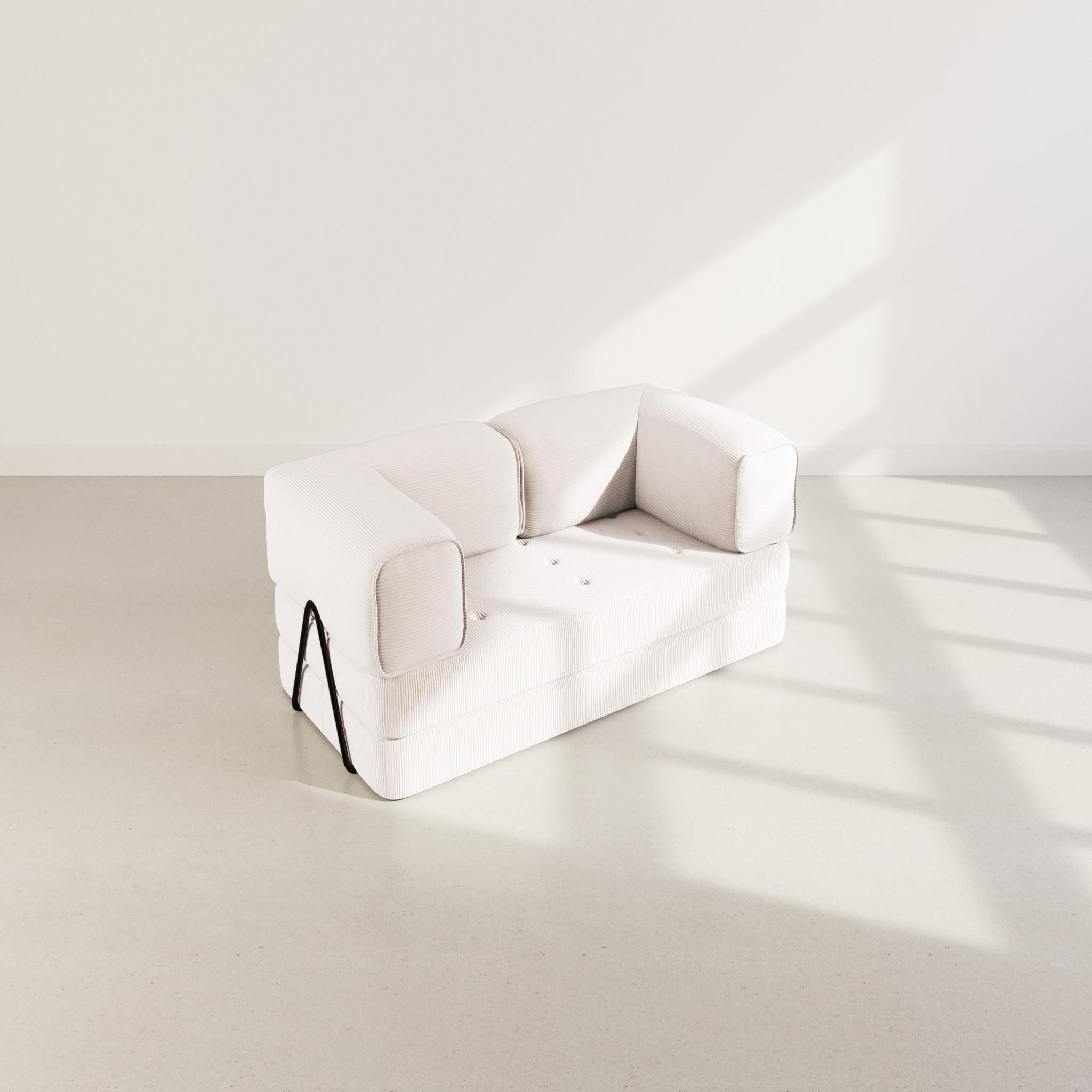 Voir la diapositive 6 : BEST MOBILIER Poppy - canapé 3 places convertible en velours côtelé