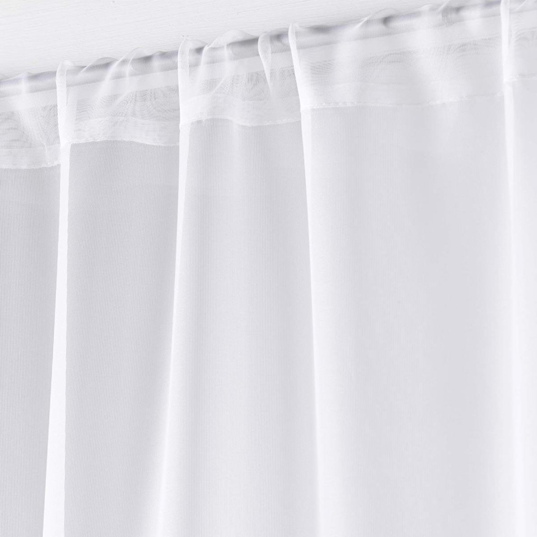 Voir la diapositive 2 : Douceur d'Intérieur Paire de voilages passe-tringle  voiline  70x200cm blanc