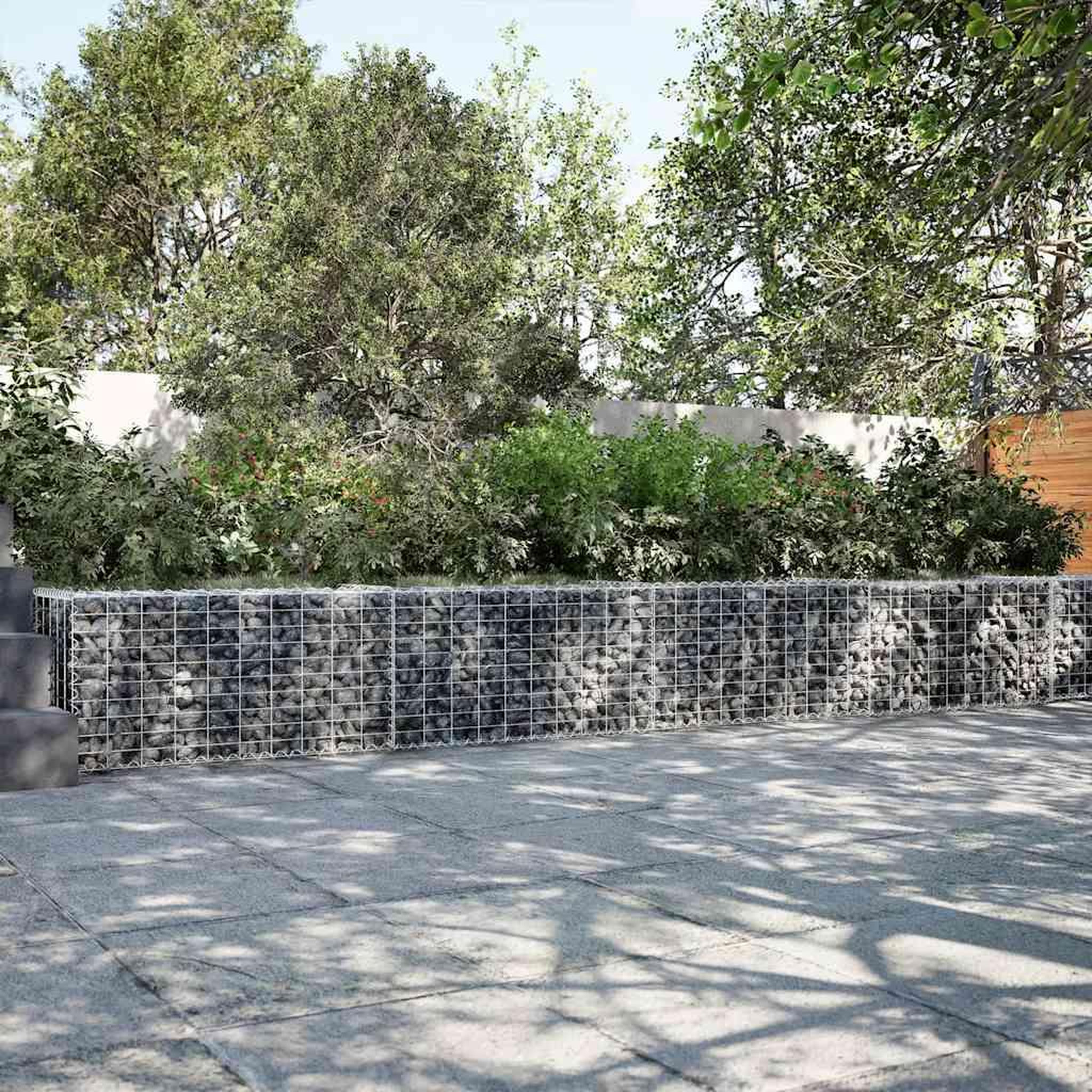 VIDAXL Panier gabion avec couvercle 700x50x50 cm fer galvanise