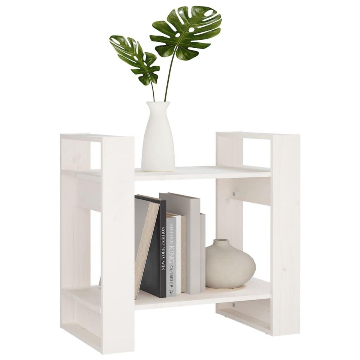 VIDAXL Bibliotheque/Separateur de piece Blanc 60x35x57 cm Bois de pin