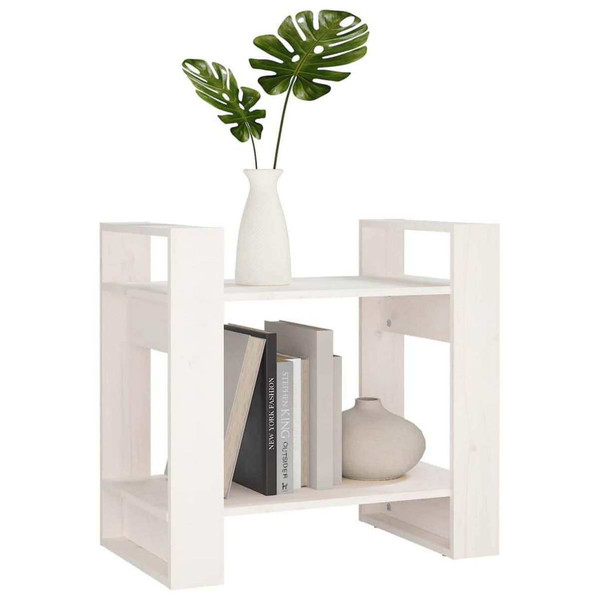 VIDAXL Bibliotheque/Separateur de piece Blanc 60x35x57 cm Bois de pin