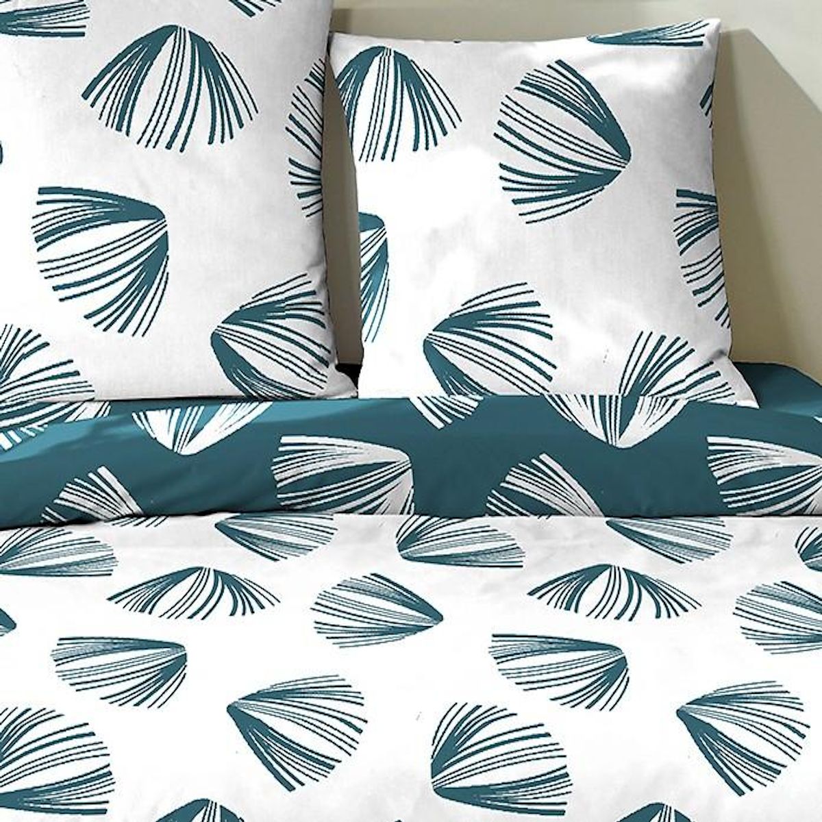 Home collection Parure housse de couette 3 pcs 240x220 cm 100% coton 51 fils cocki