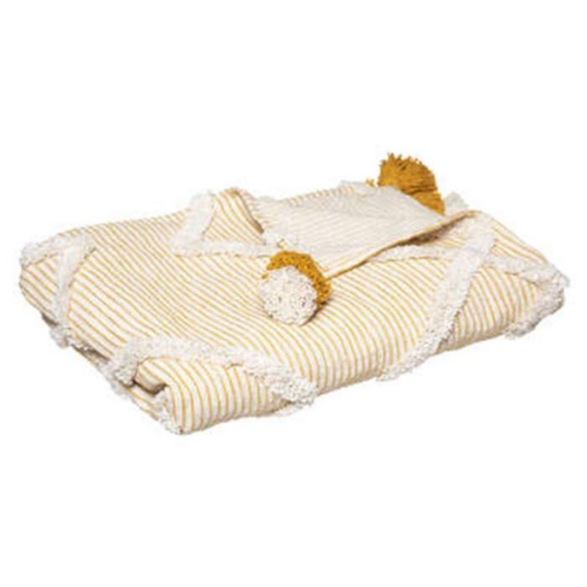 ATMOSPHERA Jeté de Lit Tufté  Carmen  130x180cm Ocre