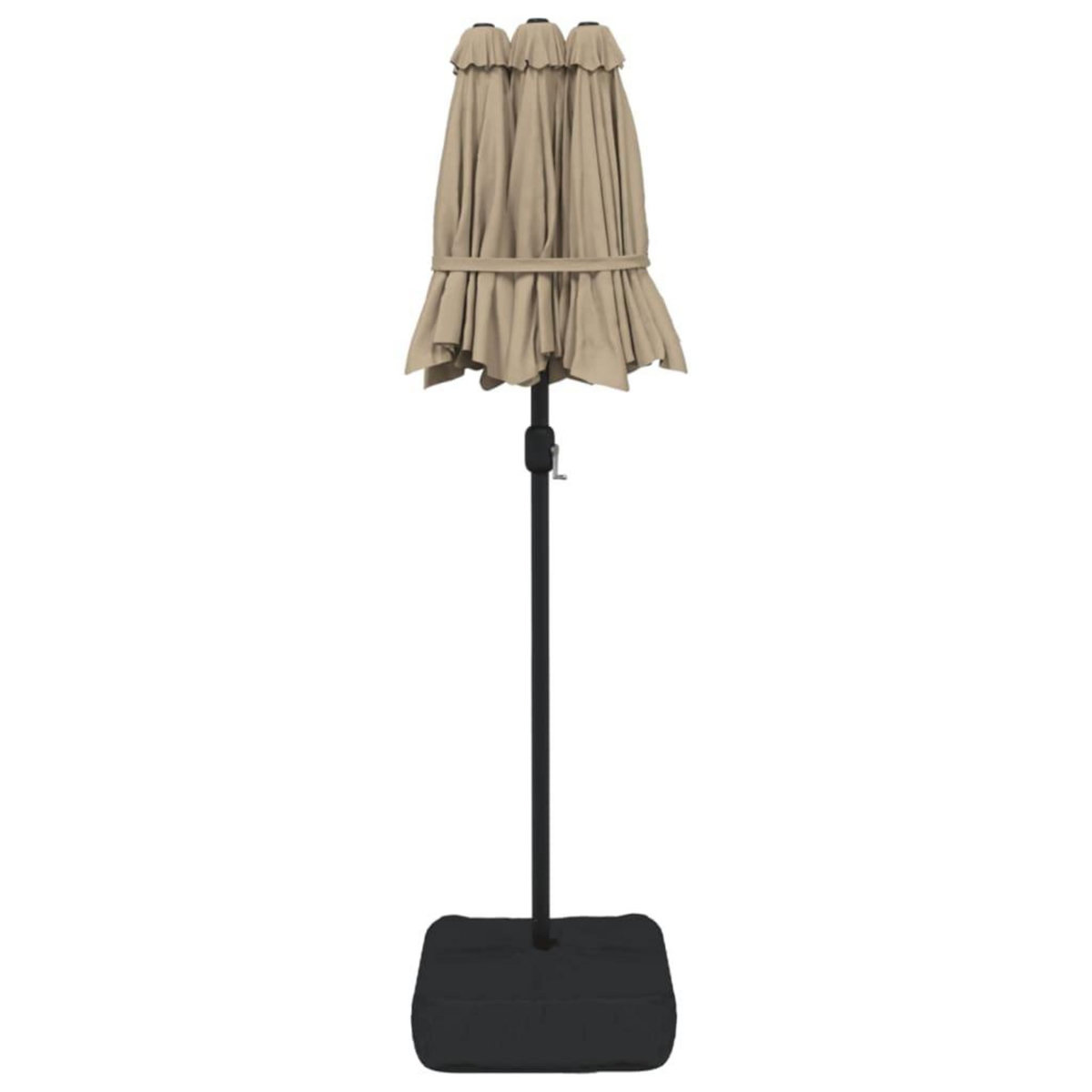 VIDAXL Parasol de jardin a double tete taupe 316x240 cm