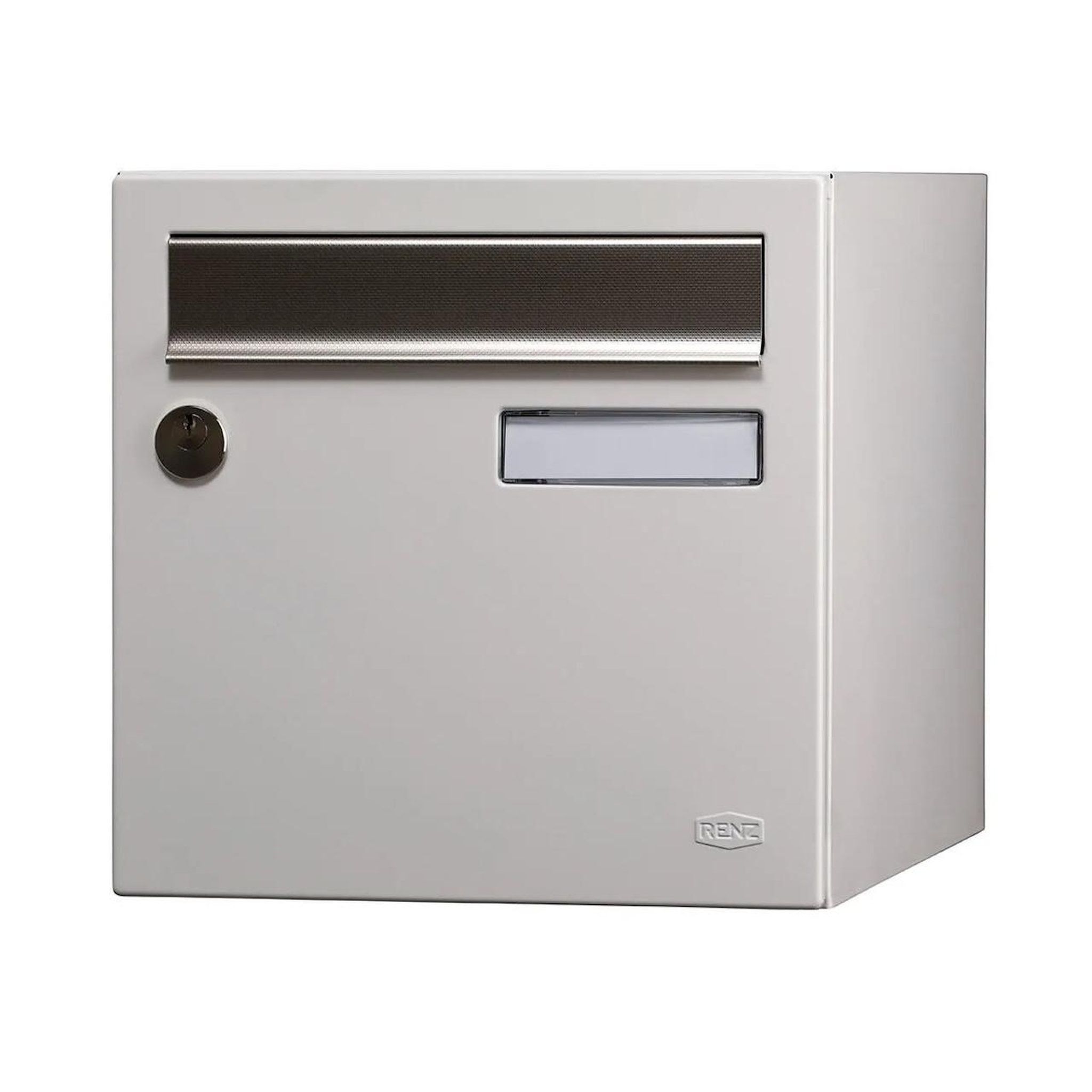 RENZ Boîte aux lettres - 2 portes extérieur - Allure - acier blanc mat