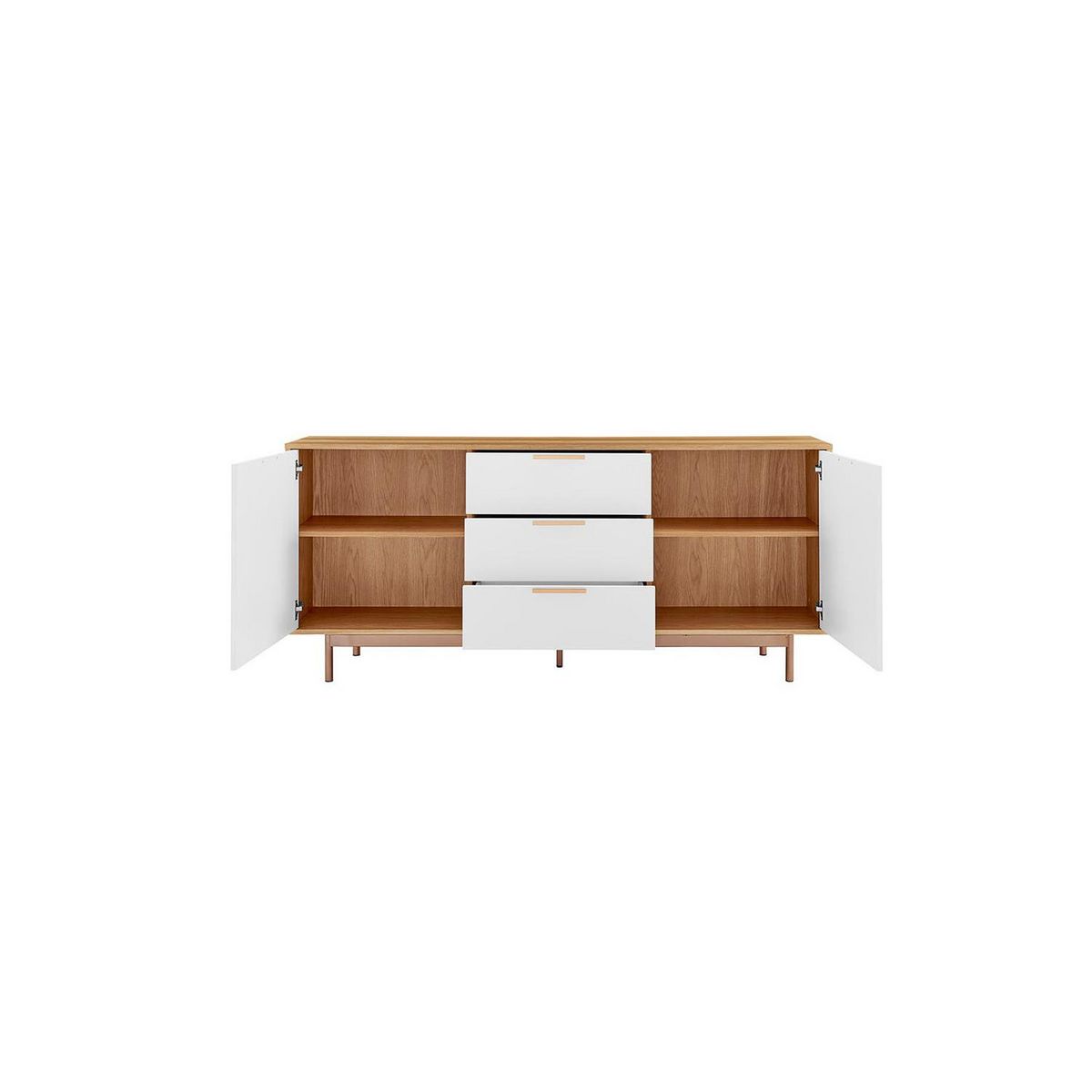CONCEPT USINE Buffet scandinave blanc et bois naturel FYN