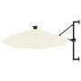 Voir la diapositive 3 : VIDAXL Parasol mural de jardin avec LED 300 cm sable
