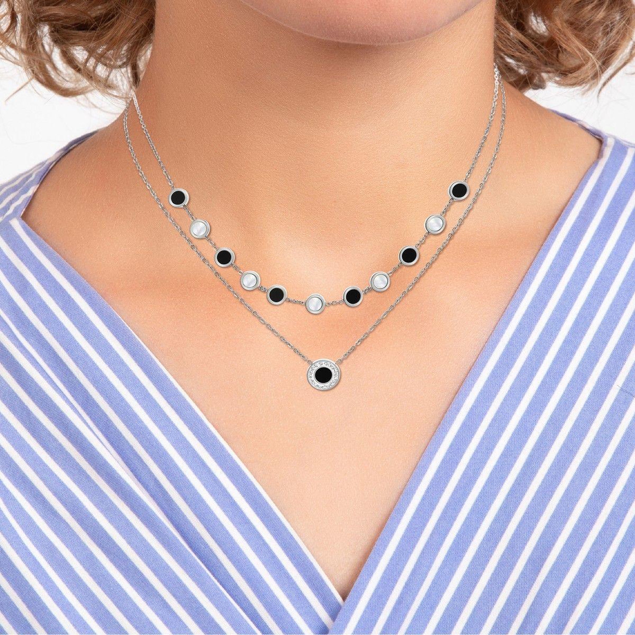 Voir la diapositive 2 : SC CRYSTAL Collier SC Crystal orné de Cristaux scintillants