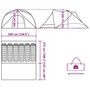 Voir la diapositive 6 : VIDAXL Tente de cabine familiale 6 personnes gris impermeable