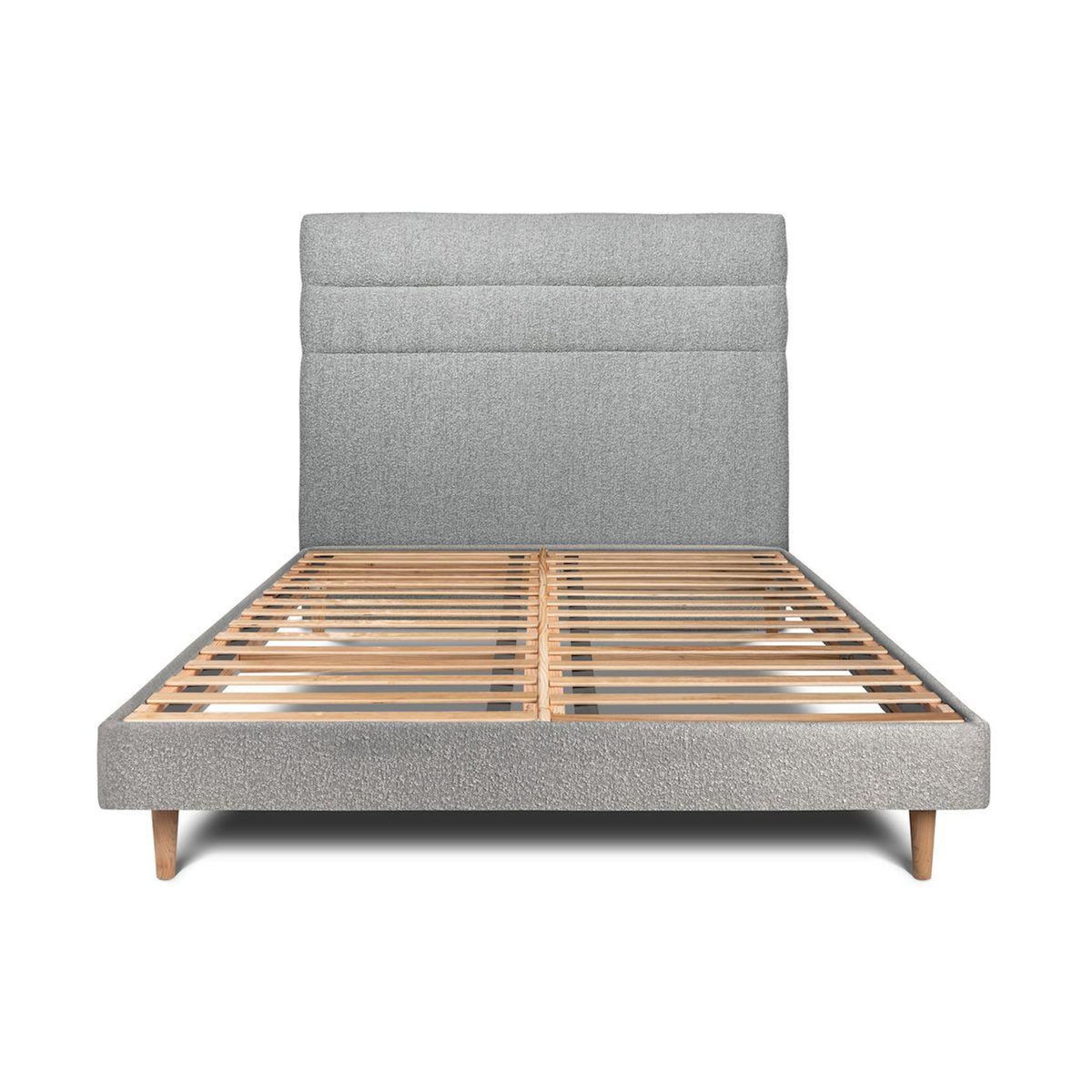 Sommeil de Plomb Lit avec tête de lit lignes bouclette et sommier kit- Hauteur totale : 29cm