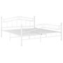 Voir la diapositive 2 : VIDAXL Cadre de lit sans matelas blanc metal 160x200 cm