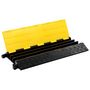 Voir la diapositive 3 : VIDAXL Rampe de protection de cable 3 canaux caoutchouc 93 cm