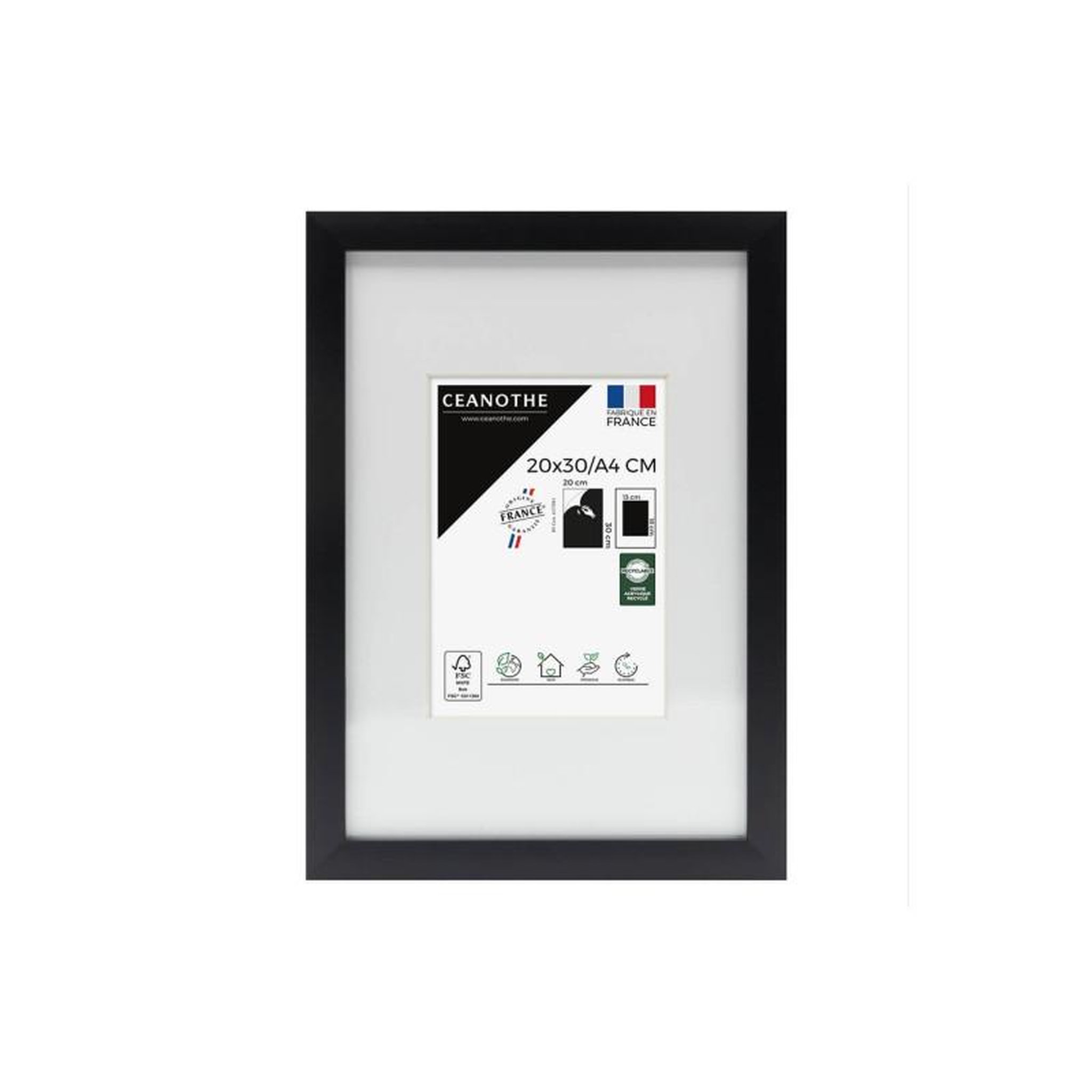 CEANOTHE Cadre Ceanothe CADRE 20X30 OUV 13X18 MILAN NOIR