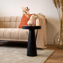 Voir la diapositive 5 : Rendez vous déco Table d'appoint ronde noire en bois de suar D35 cm-Janah