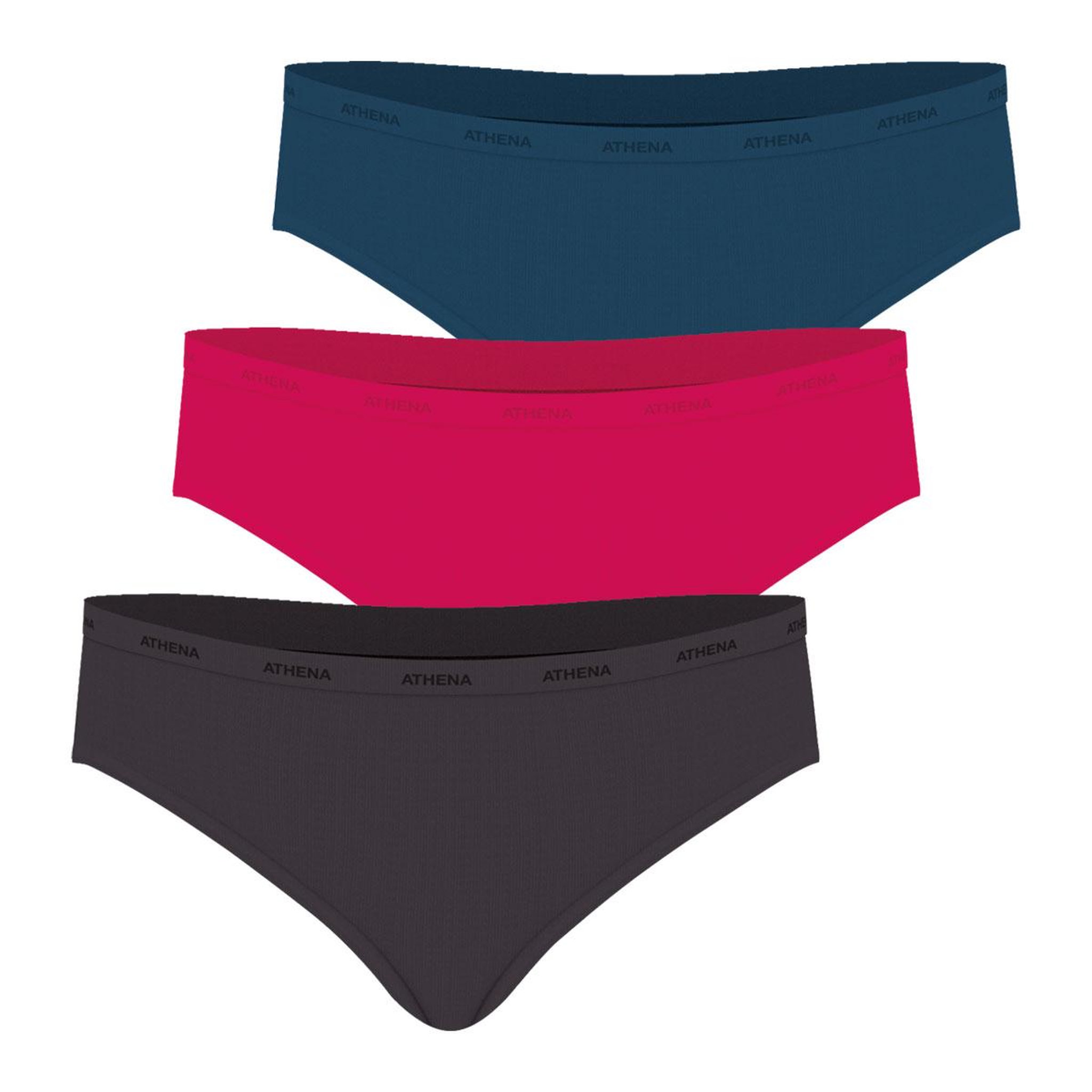 Voir la diapositive 1 : Athena Lot de 3 slips femme Ecopack Basic