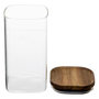 Voir la diapositive 2 : FIVE Bocal en Verre  Hermet  1,3L Transparent & Marron