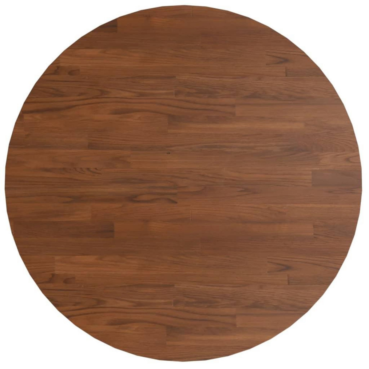 VIDAXL Dessus de table rond Marron fonce Ø70x1,5cm Chene massif traite