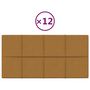 Voir la diapositive 2 : VIDAXL Panneaux muraux 12 pcs Marron 60x30 cm Velours 2,16 m^2