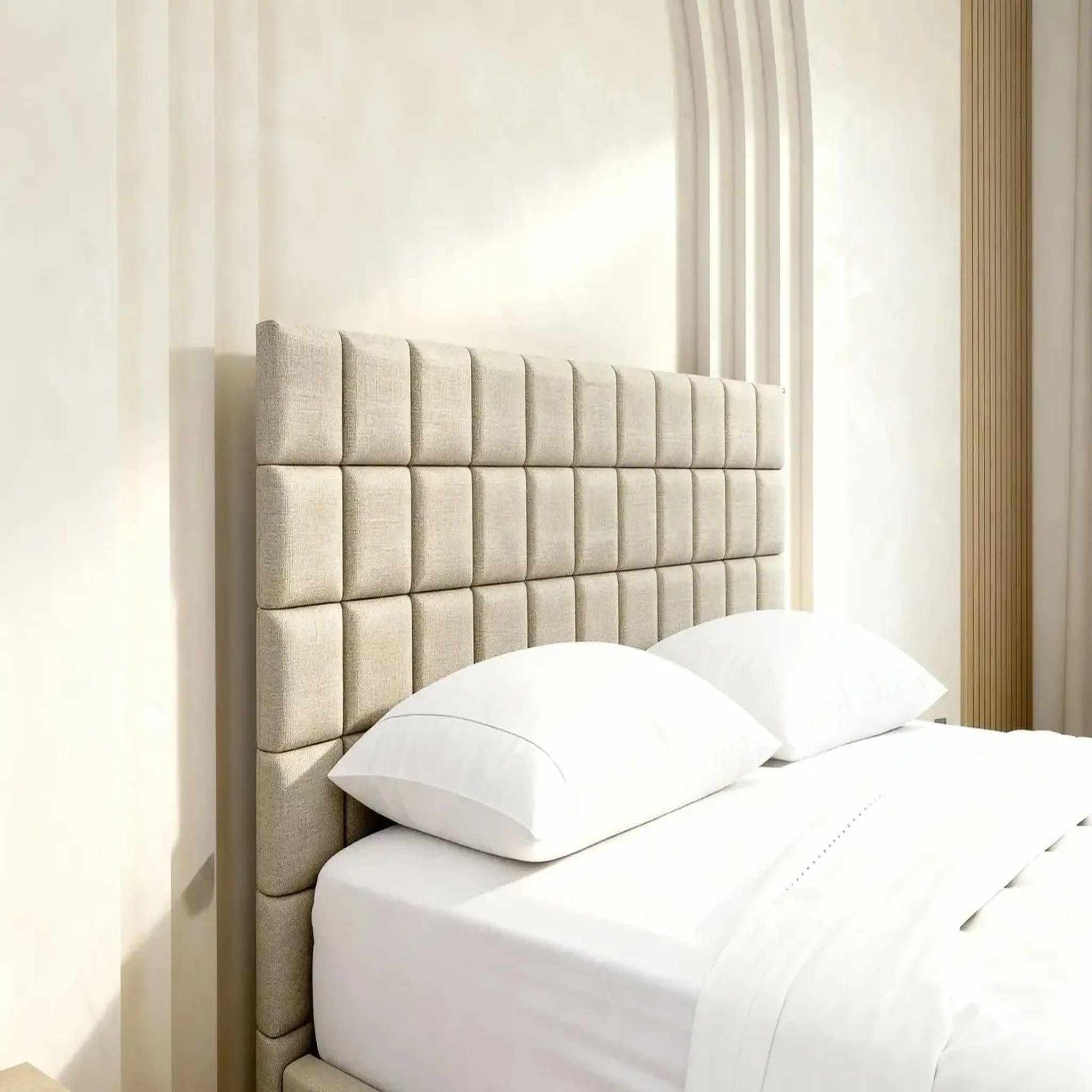 Voir la diapositive 6 : CASANOVA PARIS Thelma - lit coffre tissu velours beige