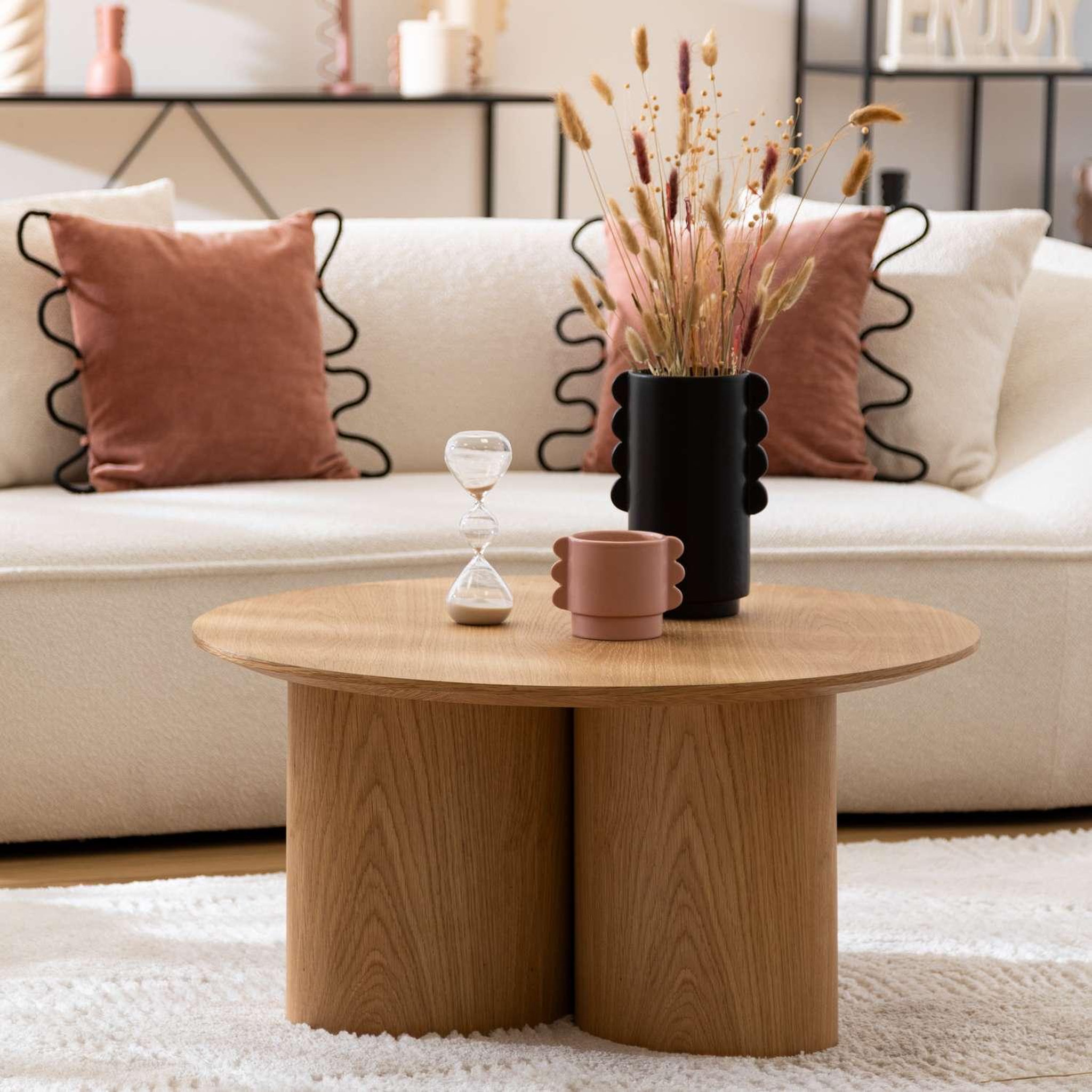 Voir la diapositive 2 : ATMOSPHERA Table basse design en bois aliona - marron
