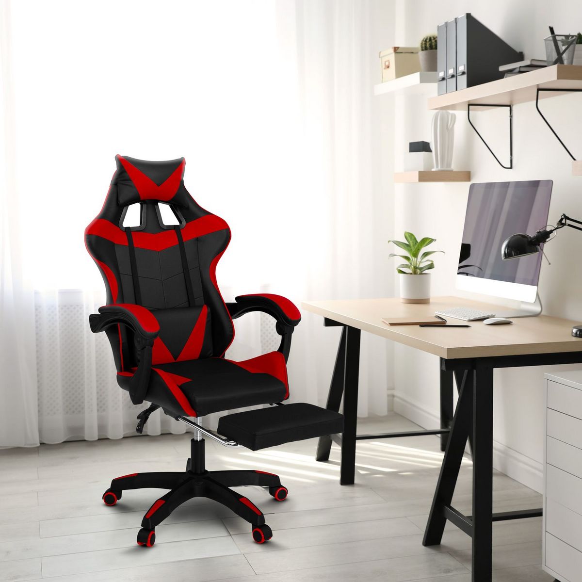 Fauteuil de bureau gamer pivotant ajustable en hauteur GEEK