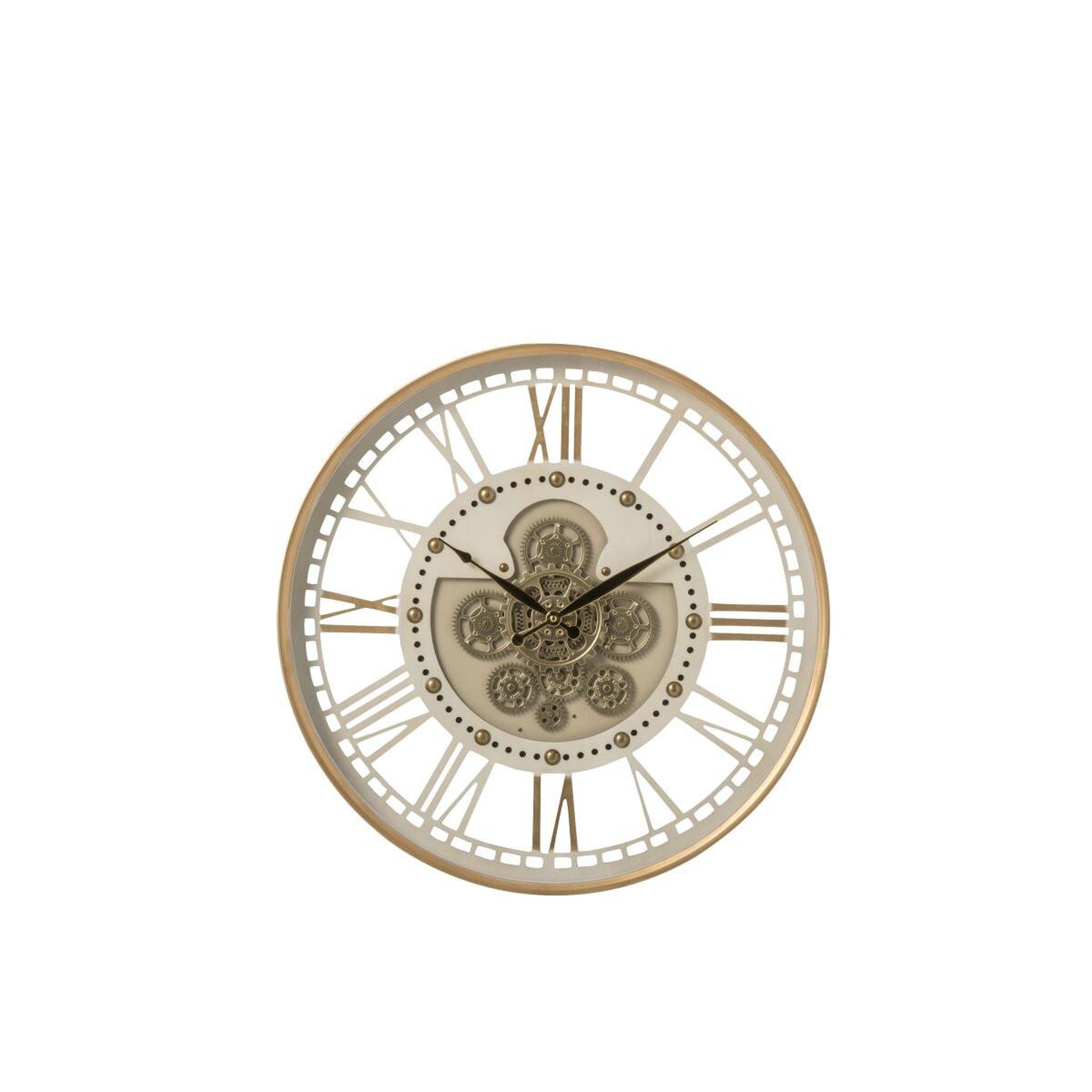 Voir la diapositive 3 : J-LINE Table Basse Horloge  Brice  64cm Blanc