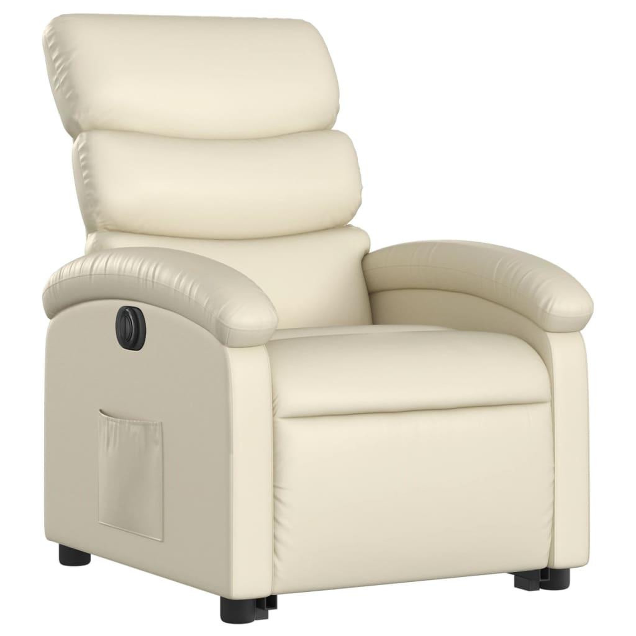 Voir la diapositive 3 : VIDAXL Fauteuil inclinable electrique creme similicuir