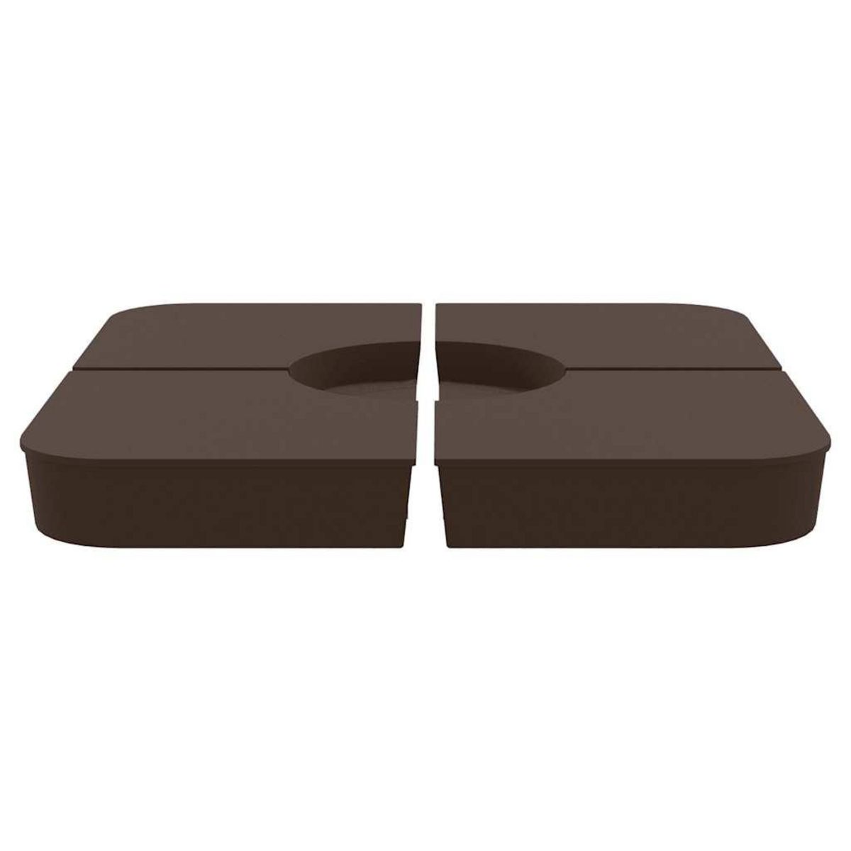 VIDAXL Ensemble de base de parasol pour parasols a pied croise 4pcs PP